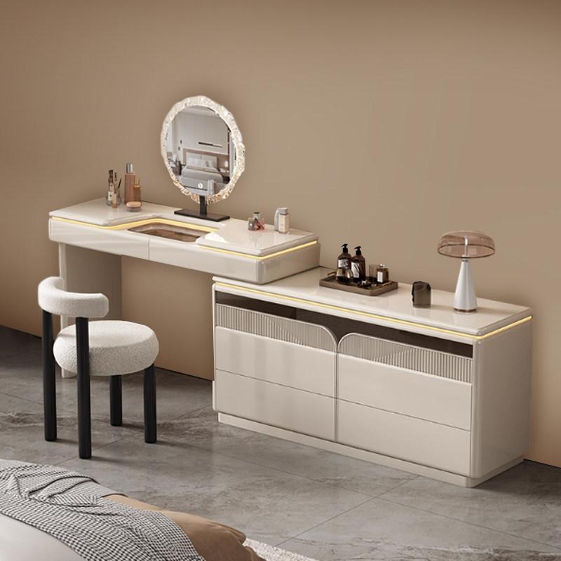 Chest Of Drawers Dressing Table Light With Mirror Stool Hotel Makeup Vanity Desk Luxury Wooden Hairstyle Bedroom Furniture