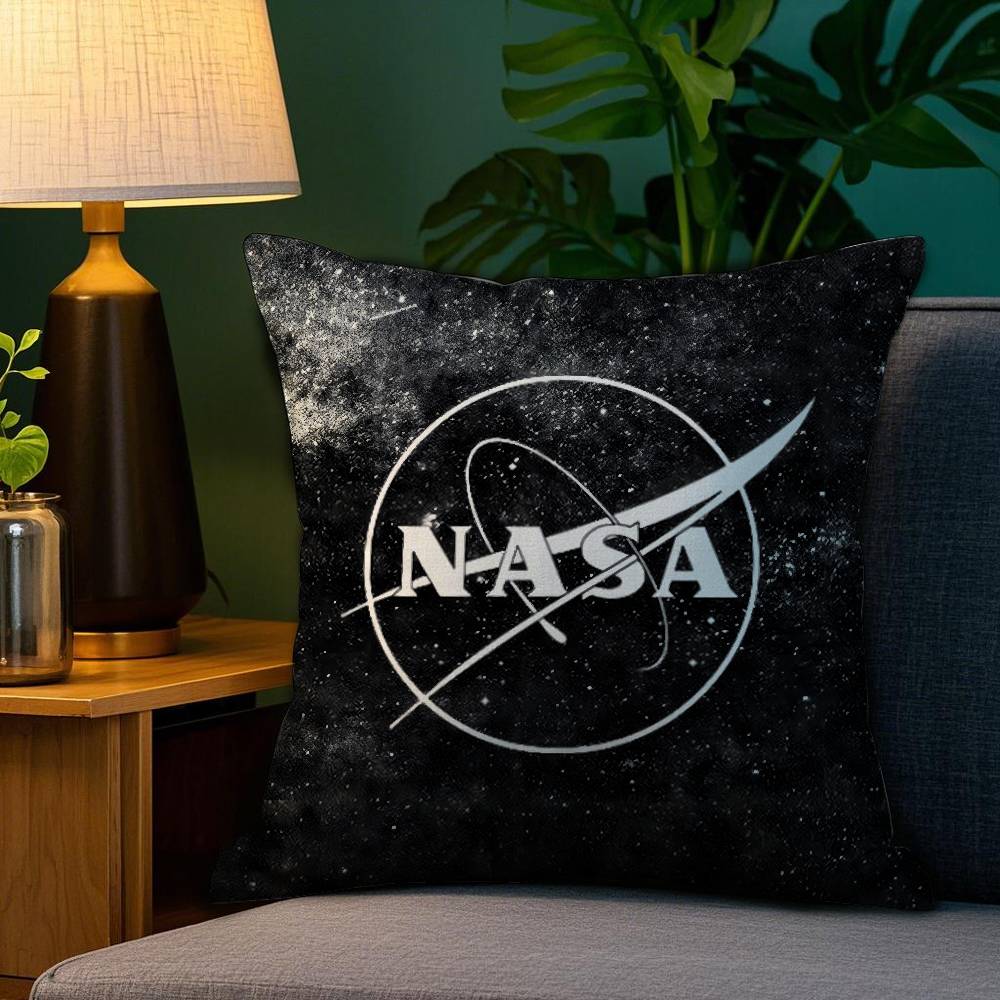 

N-Nasa Space Pillow Case Plush Fabric Soft Double Sided Print Sofa Cushion Cover Throw Pillow Covers 12x12Inch