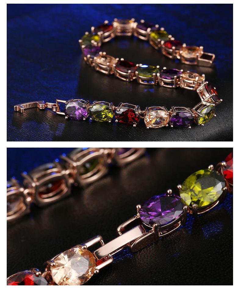Popular Rose Gold Irregular Design Women's Luxury Bracelet - Colorful European & American Style