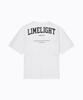 LIMELIGHT APPAREL Limelight Back Logo Cooling Oversized T-Shirt (White/Black)
