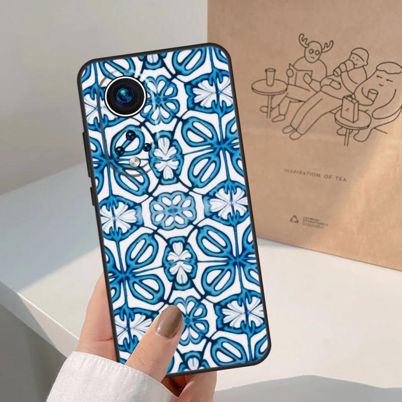 Square Turkish Flower Tiles For Honor Magic 8 Pro 7 6 5 Lite Case For Honor Win RT 200 400 50 70 90 X8b X9a X9b X9c X9d