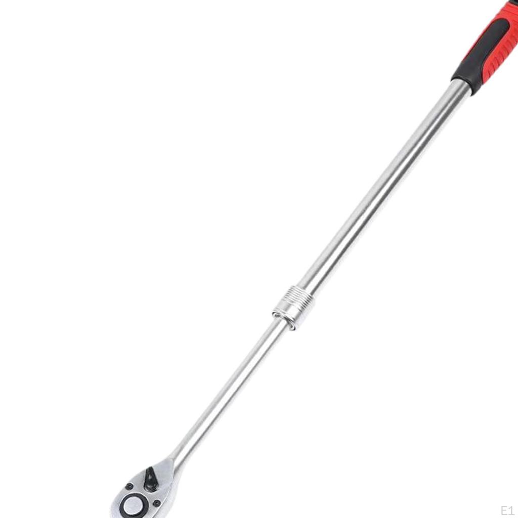 Extendable Ratchet Wrench, Handle, Professional, Metal 6 Speed Telescopic Premium High