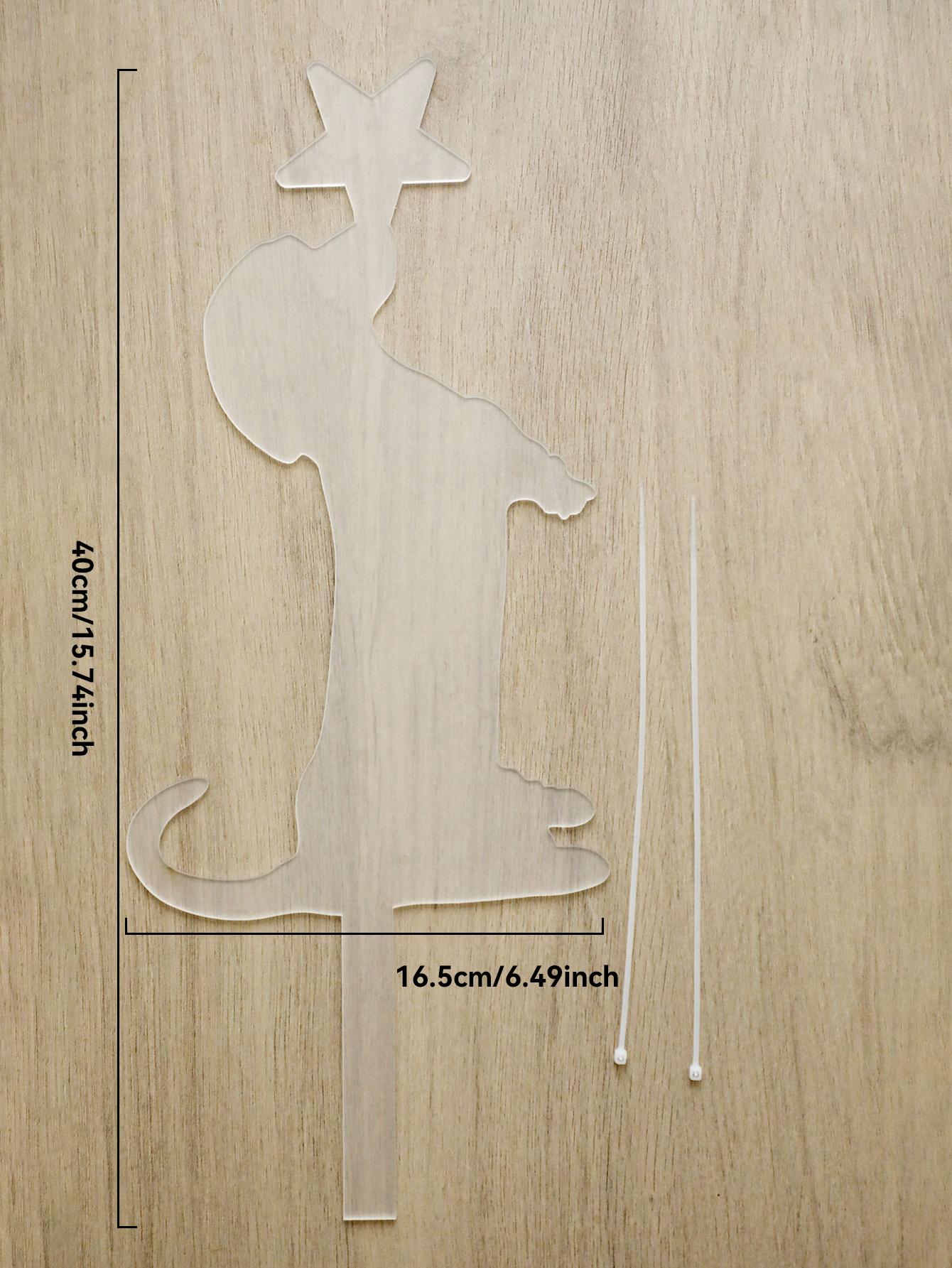 

Christmas Acrylic Dog Tree Topper Cute Dog Holding Star Design Ornaments Xmas Tree Hanging Decor for Home & Holiday Party Gift