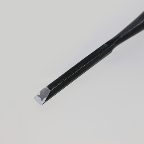 Square chisel, forged white steel, 6mm, white oak handle