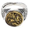 Men's Rings Handmade Jewelry Gifts Sovereign Saint George Portrait Roman Soldier Ring Fashion for Men Husband Boyfriend