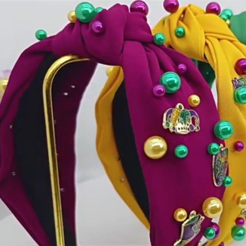 Hand Sewn Rhinestone Knot Hairband Bead Inlaid Crystal Beads Hair Band  Hair Accessories