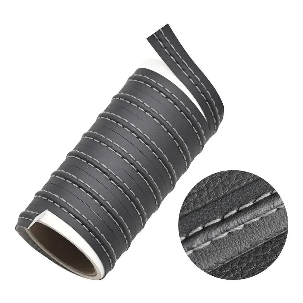 1m Auto Dekorationslinie Selbstklebender Armaturenbrett-Schlitz-Aufkleber PU-Leder Geflochtenes Band DIY Universelles Auto Innenraum Dekorationsband