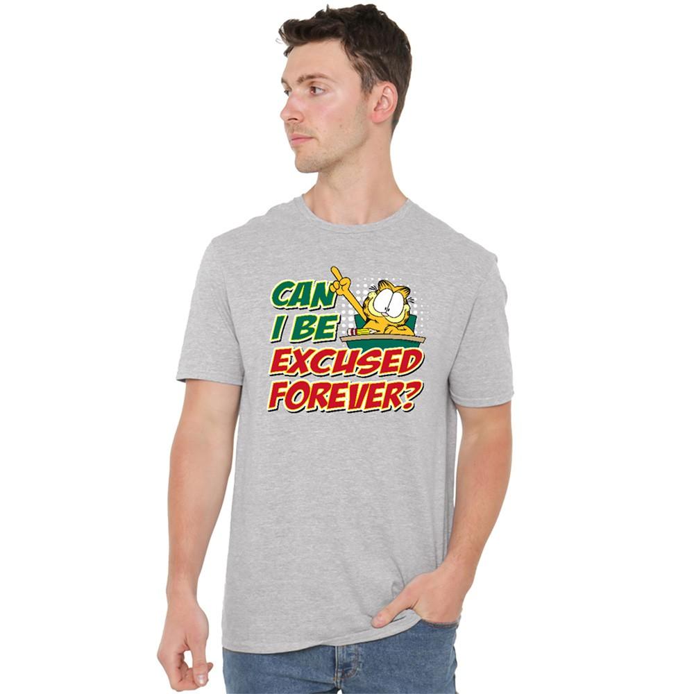 Garfield Excused Forever T-Shirt S-5XL Athletic Heather XXL