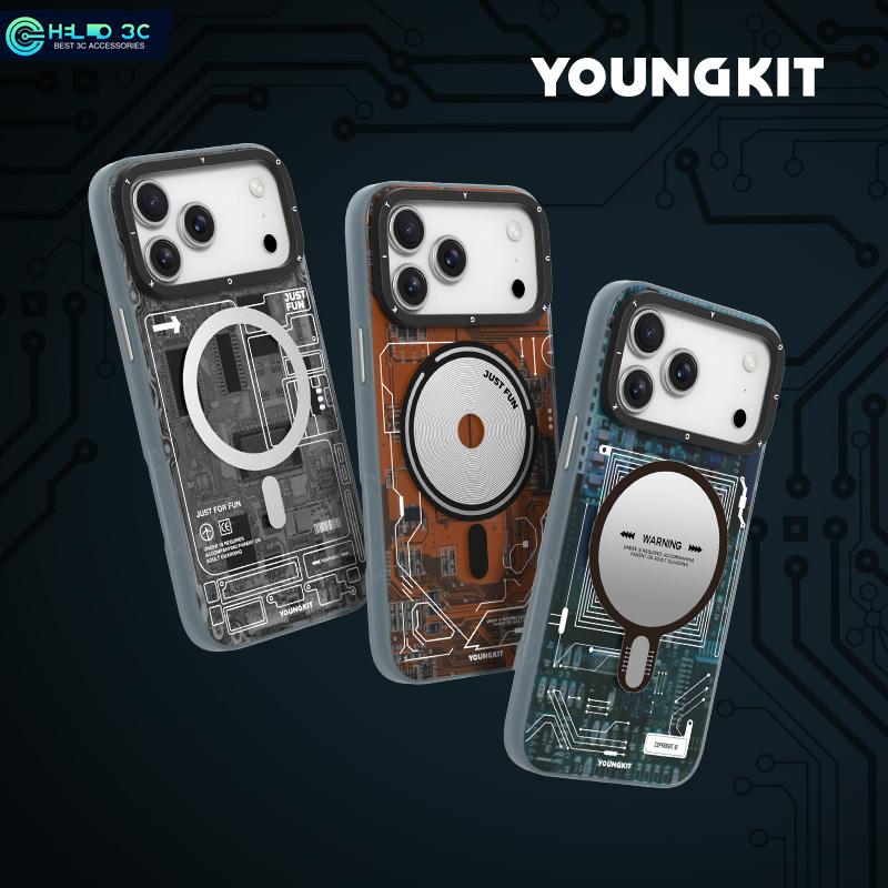 Custodia magnetica Youngkit con circuito compatibile con custodia per iphone 17/16/15 antiurto per custodia per iphone 17 pro max antigraffio per custodia per iphone 16 pro max
