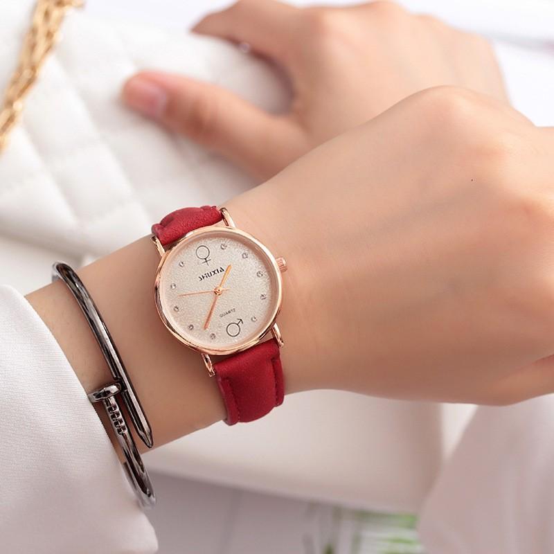 Watch Male And Female High School Student Couple Simple Trendy Men'S Trendy Women'S Belt Girlfriend Quartz Strap