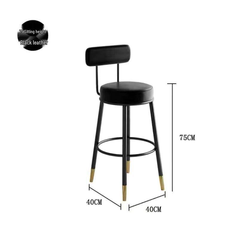 Nordic Modern High Backrest Bar Stool for Home & Coffee Shop