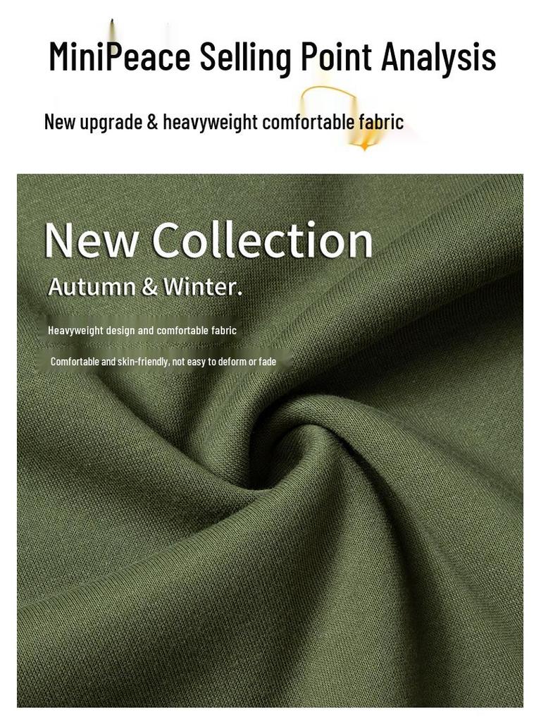 Unisex-Kapuzenpullover mit halbhohem Kragen und Reißverschluss, samtgefüttert, lange Ärmel, lässige, lockere Passform, Basisschicht für Paare im Frühling/Herbst
