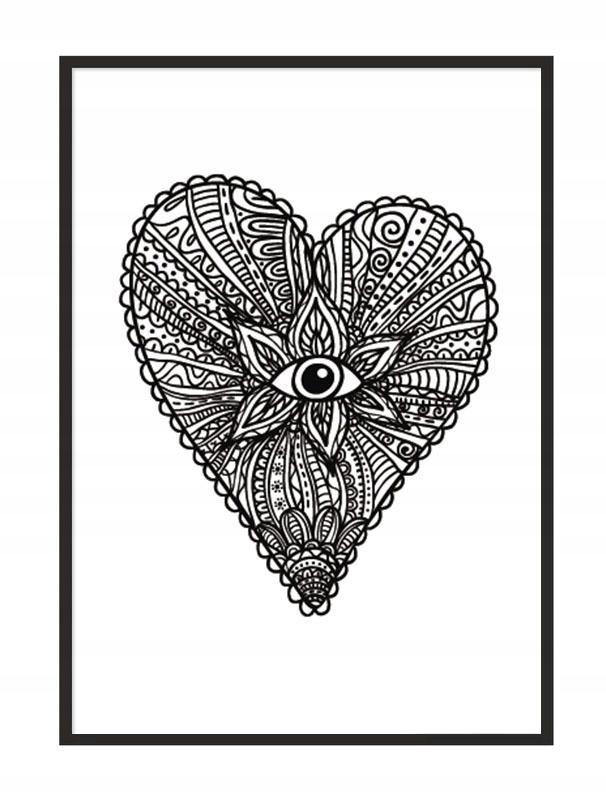 Picture poster In a frame A4 cm Heart Valentine's Day PD247