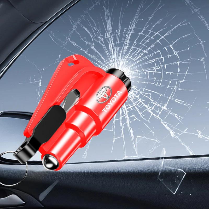 2-in-1 Car Tools Car Safety Hammer Window Breake Life Saving Seat Belt Cutter for Toyota Trd GR Corolla Yaris CHR Avensis Camry Land Cruiser