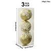 3Pcs/Set Creative Christmas Tree Balls 8CM Xmas Ornament Ball Durable Christmas Ball  Home