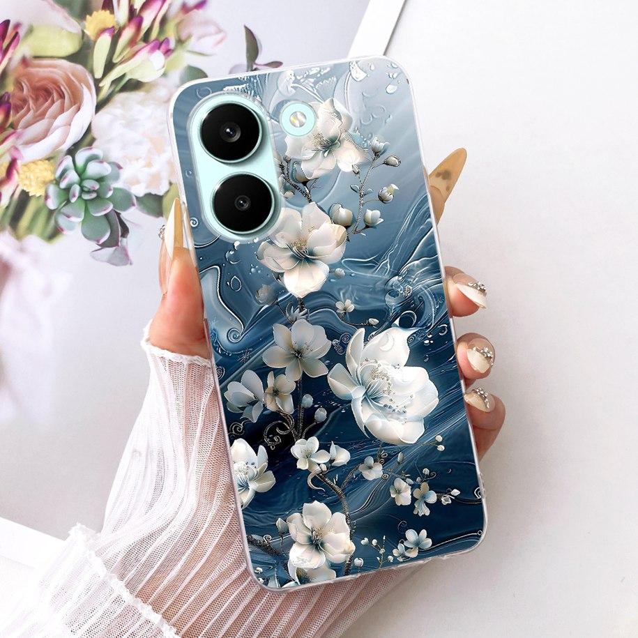 Case For Xiaomi Poco X8 Pro Max Cover Popular Flower Soft Silicone Transparent TPU Bumper For Xiaomi Poco X8 Pro X8ProMax Fundas