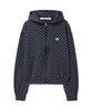 Parakeet Dot Drift Zip-Up Hoodie (Dark Navy)