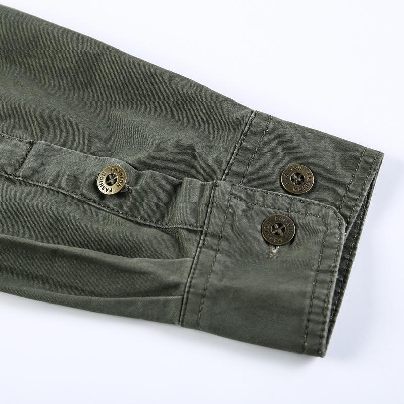 Men's Long Sleeve Cotton Shirt: 2024 Spring & Autumn Casual Loose Outdoor Workwear Jacket