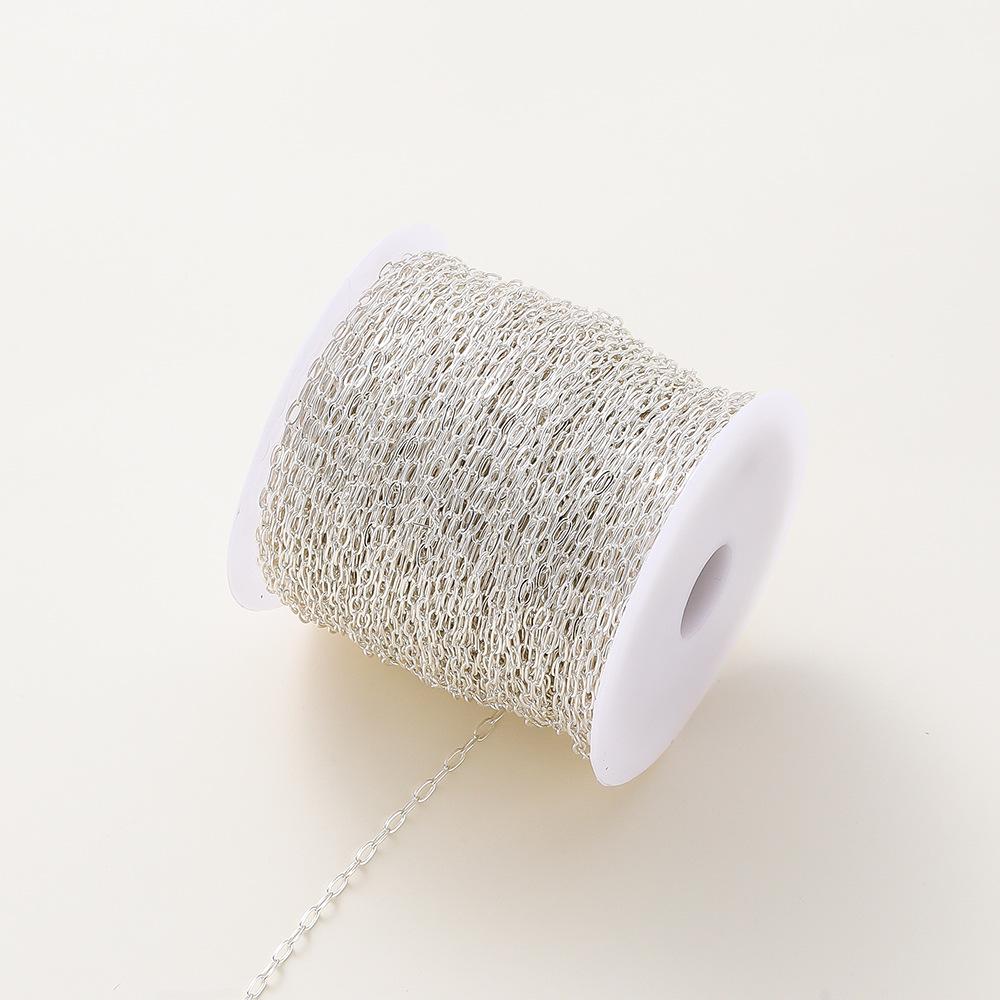 14k/18k pozlacený měděný řetízek s dlouhou životností barvy, masivní obdélníkový článek, pro výrobu DIY šperků, náhrdelníků