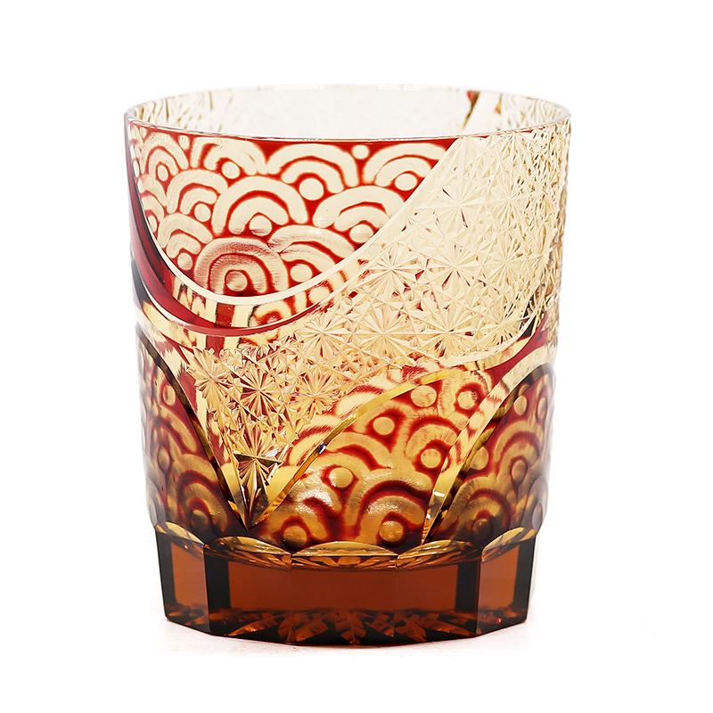 Japanese High Quality Overlay Carving Glass Of  Edo Kiriko Sake Cups  Whiskey Glass Wine Glass With Gift Box