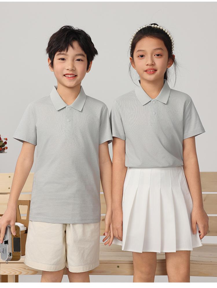 Customized Kids' Cotton Short Sleeve Polo for Summer Basketball & Fitness Training