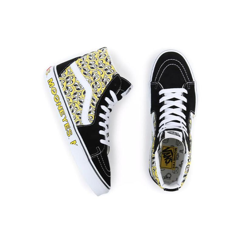 Vans Mooneyes X Sk8 Hi 'Black Yellow' Sneakers VN0A5JMJY23