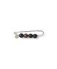 Millo Women Marble Beads Pin Brooch [Black]
