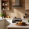 2 Stuks Afpellen en Plakken Achterwand Tegel, Hout Raster Streep Zelfklevende Behang, Nep Hout Look Waterdichte Muur Tegel Sticker voor Keuken, Badkamer