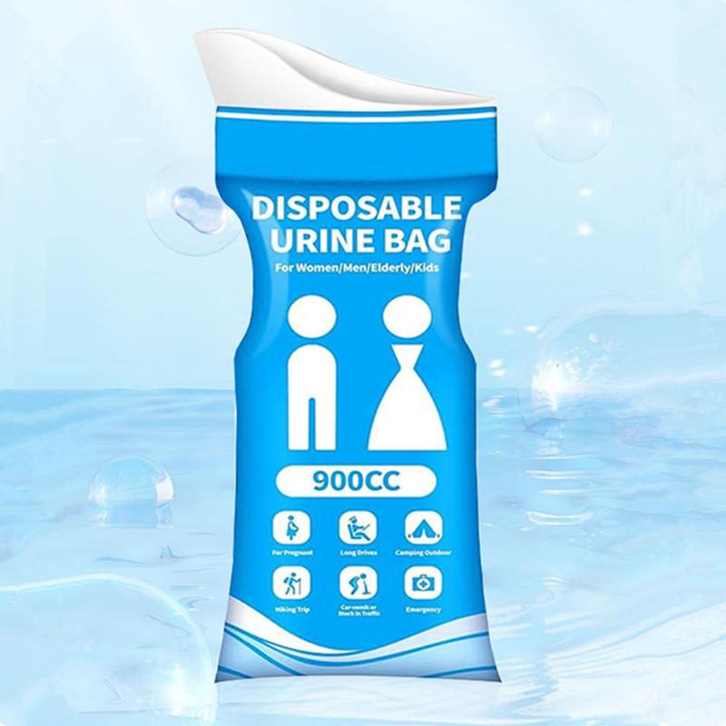 5 Pezzi Sacchetti Urina Emergenza Esterna 900ml Usa e Getta Viaggio Toilette Mobile Urinale Portatile per Donna Bambino Uomo Sacchetto per Vomito