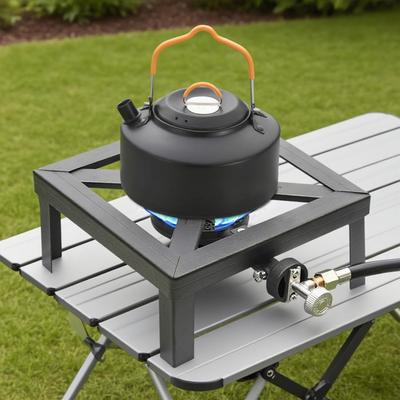100,000 BTU Propane Burner - Cast-Iron Stove, CSA-Approved, Portable Outdoor Cooker for Camping & Cooking