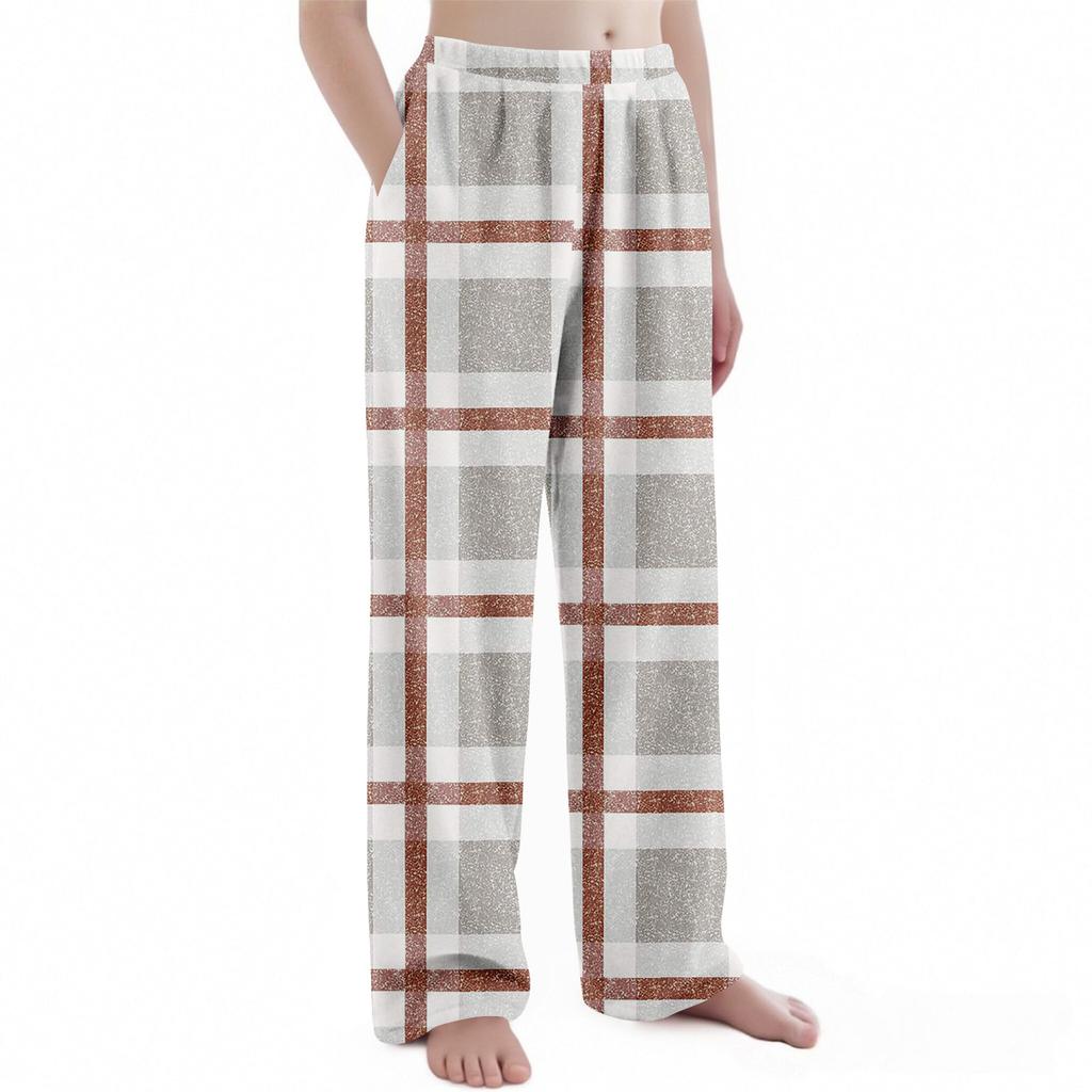 Kinder Weihnachten Karomuster Hose Plüsch Freizeithose