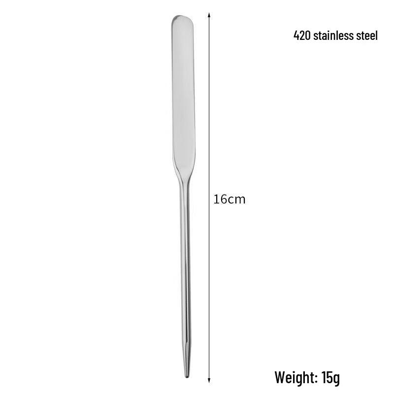 Heart-Shaped Stainless Steel Palette with Double-Ended Spatula for Makeup Mixing