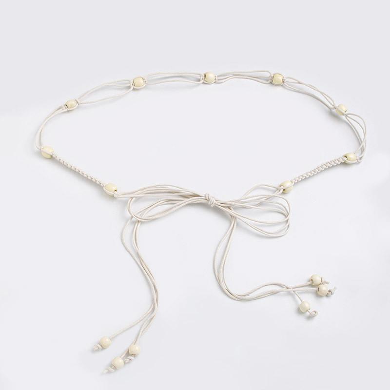 Bohemian Ethnic Design Genuine Leather Waist Rope For Women With Handmade Tie Knot