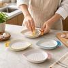 Leaf Shape Hand Garlic Ginger Masher Ceramic Seasoning Dipping Dish Food Grinder  Fruit Puree