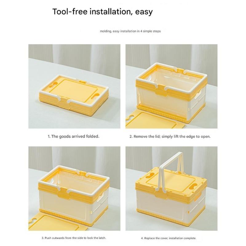 Waterproof Folding Container with Lid for Camping Home Use Outdoor Gear Storage Organiser for Small Spaces