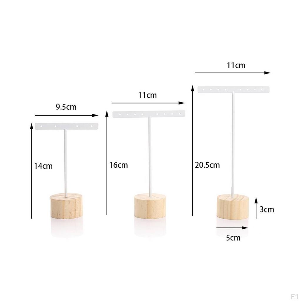 BarShaped Earring Stand Tabletop Holder Minimalist Jewelry Display for
