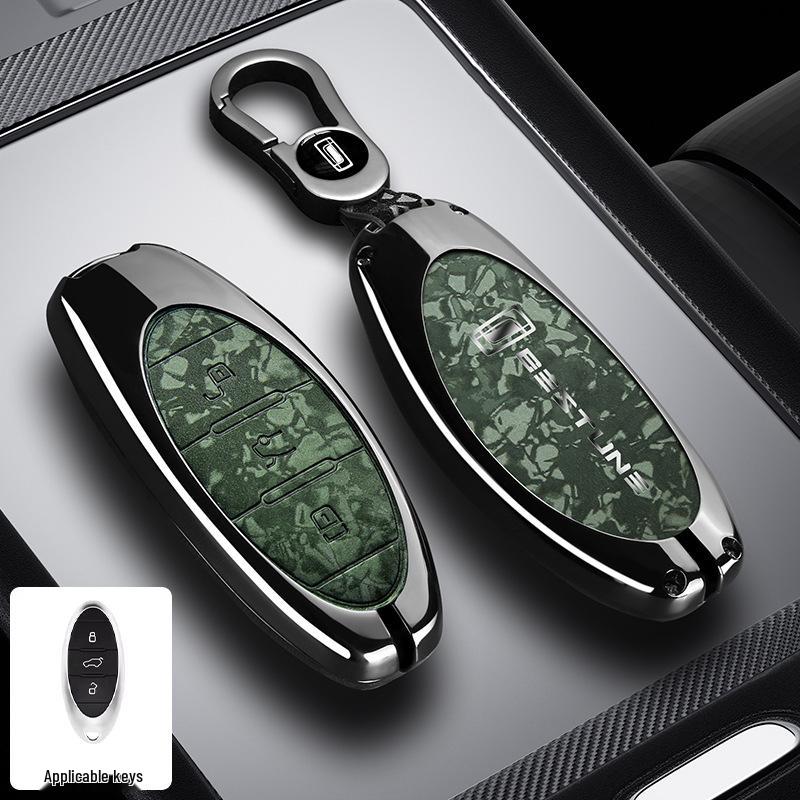 FAW Bestune T77/T99/B70/T55/T33 Car Key Case with Creative Buckle - Full Wrap Shell for Men and Women