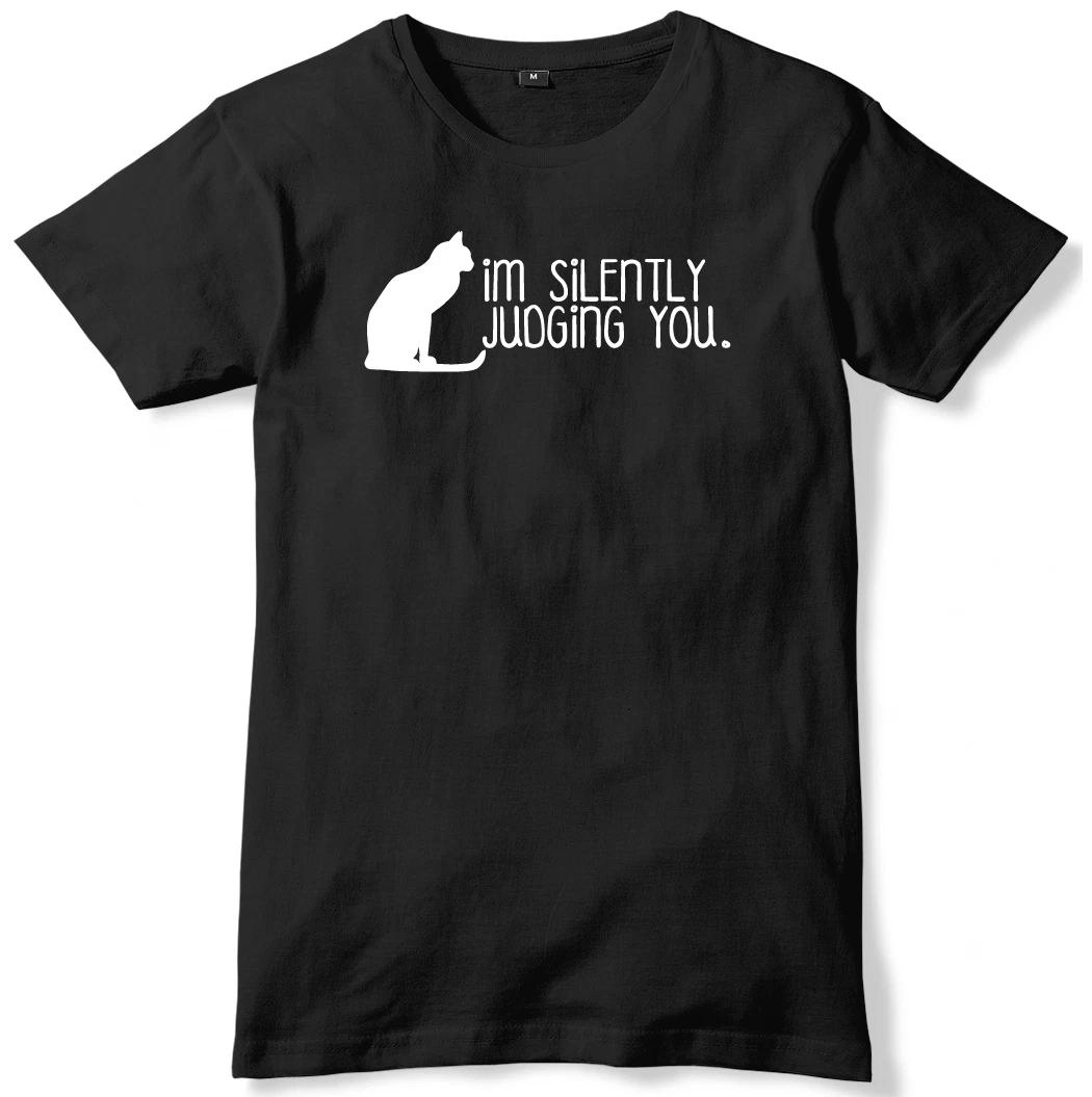 I m Silently Judging You Mens Funny Unisex T-Shirt S