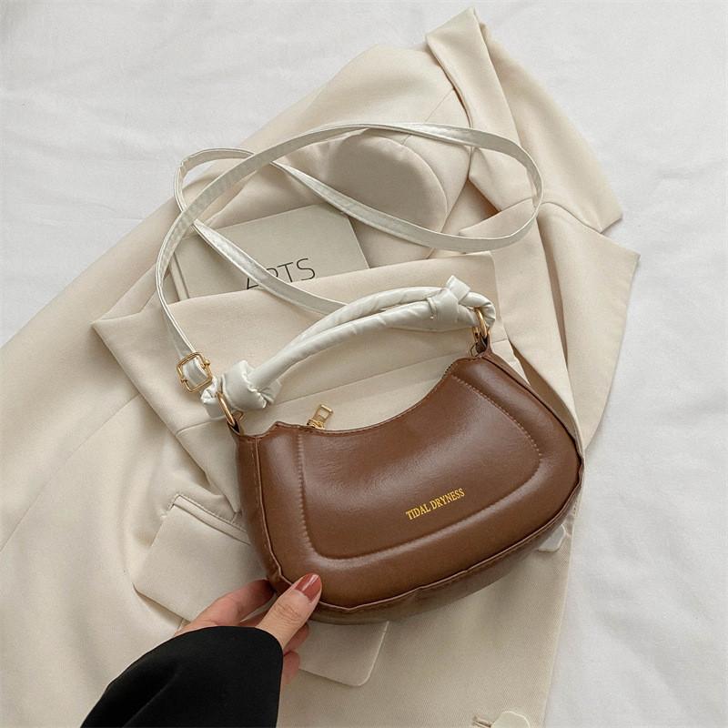 Chic Retro Handbag For Women Stylish Square Design Casual Crossbody Pu Material StyleD