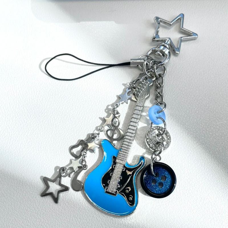 

1Pcs Transparent Colorful Rhinestine Star Moon Phone Lanyard Handbag Charms Keychain Glitter Crystal Bead Pendant For Women A2
