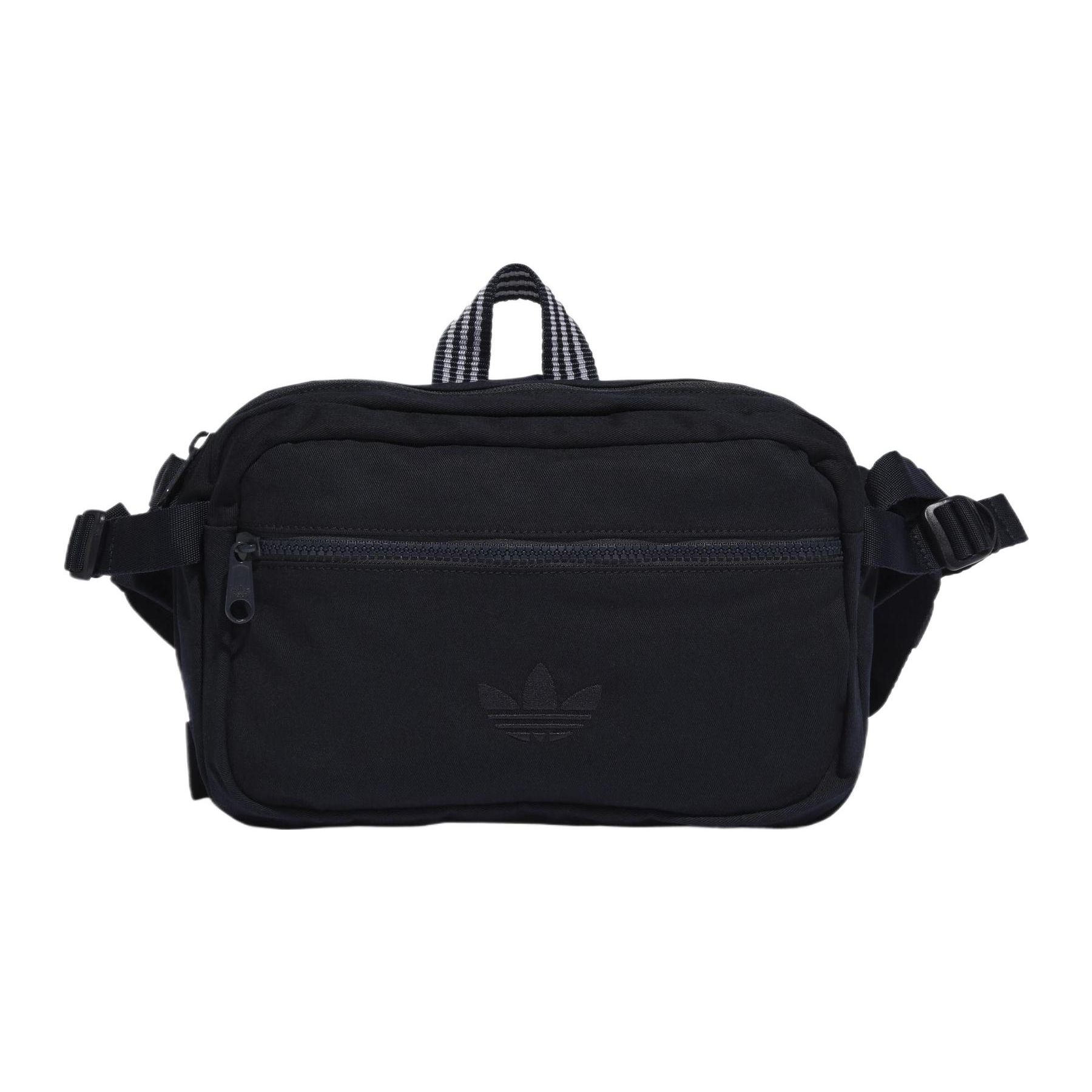 

Adidas Originals Classic Fashion Rubber Badge Cotton Shoulder Crossbody Waist Bag Unisex bags Navy-Blue IB9182 Navy Blue