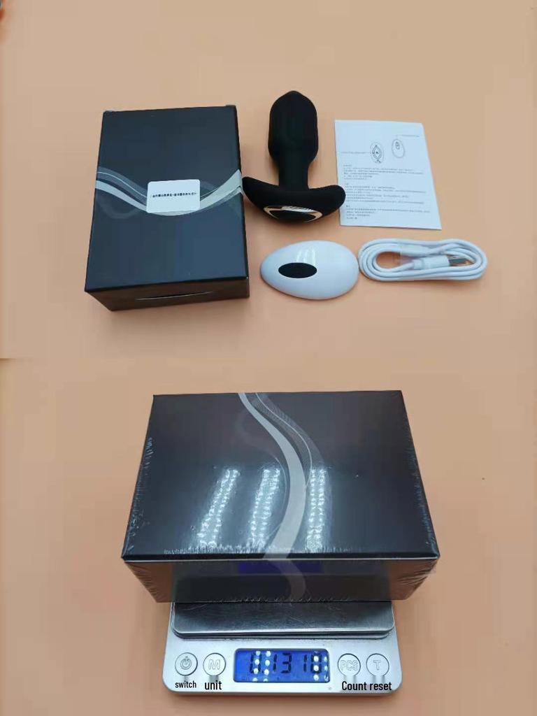 APP-Controlled Silicone Butt Plug: Rotating, Vibrating Little King Kong