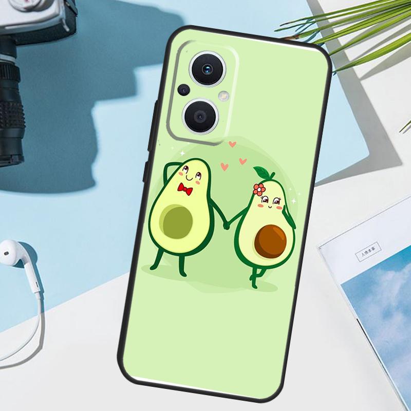 Cute Avocado Fruits Cover For OPPO Reno 14F 13F 12F 11F 8T 7 8 Lite 10 11 12 13 14 OPPO Find X9 X8 X5 X6 Pro Case