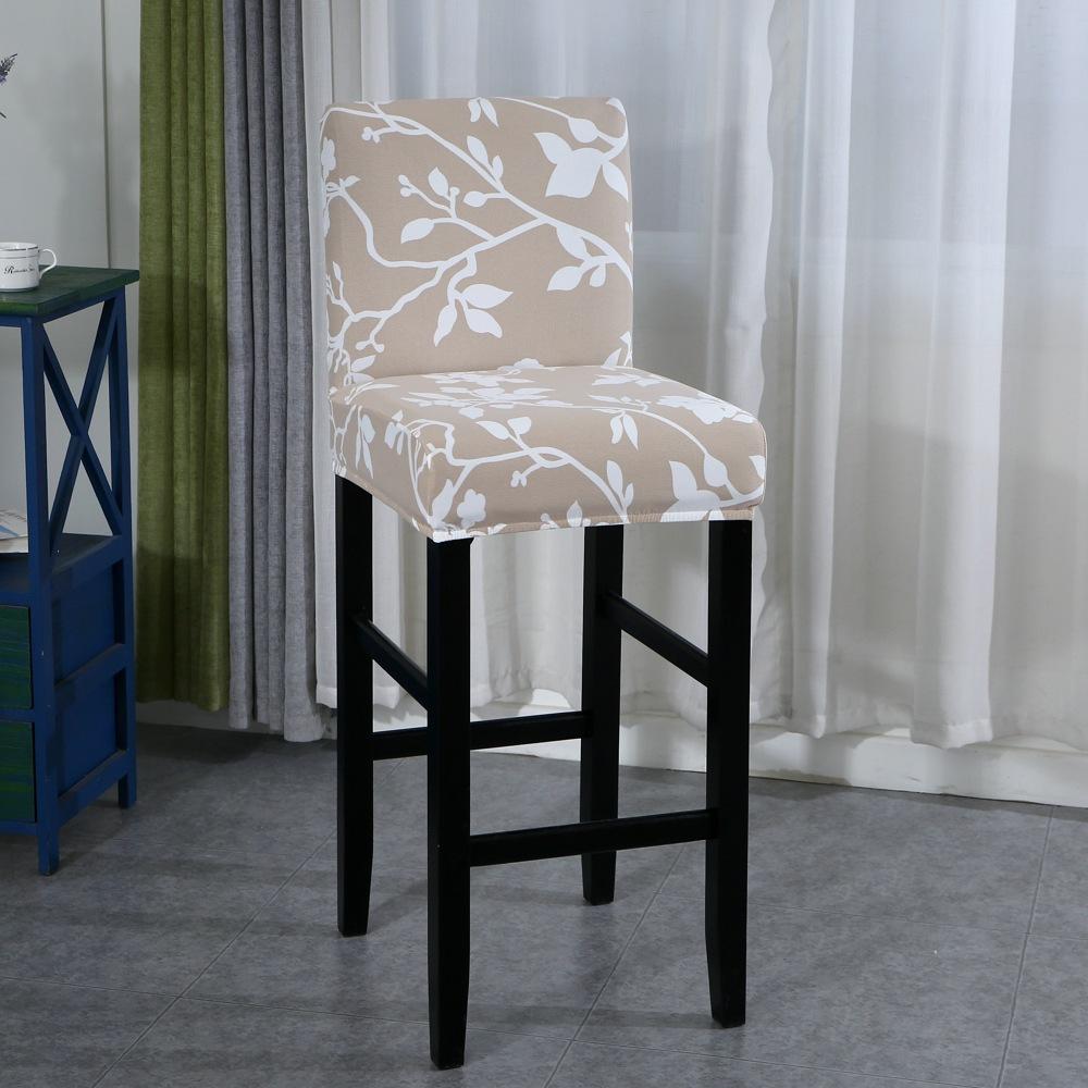 Elastic Bar Stool Chair Cover Home Dining Room Bar Seat Cover Geometric Style Restaurant Hotel Decor Washable Easy Cover 1pc