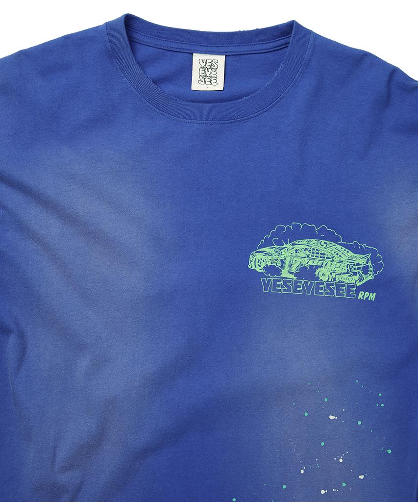 YESEYESEE Y.E.S Vintage Racing Tee Blue
