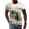 Letní móda Polar Bear Image Pánské ležérní tričko s 3D tiskem Hip-hop personalizované kulatý výstřih Top s krátkým rukávem