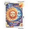 Sun Moon Full Round Drill Diamond Painting Kit DIY Sparkle Art Canvas for Adults Relaxing Craft and Home Decoration Gift Idea Set
