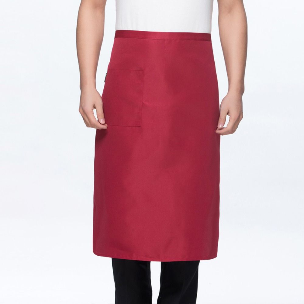 Half Body Kitchen Apron Cooking Accessories Abrasion Resistant Catering Work Clothes with Small Pocket Household Chef Apron