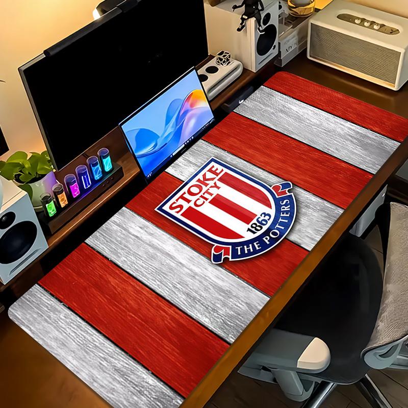 Stoke City F.C Print  Cushion Non-slip Laptop Tablet Big Mousepad XXL Mat Mini PC Playmat With Lock edge