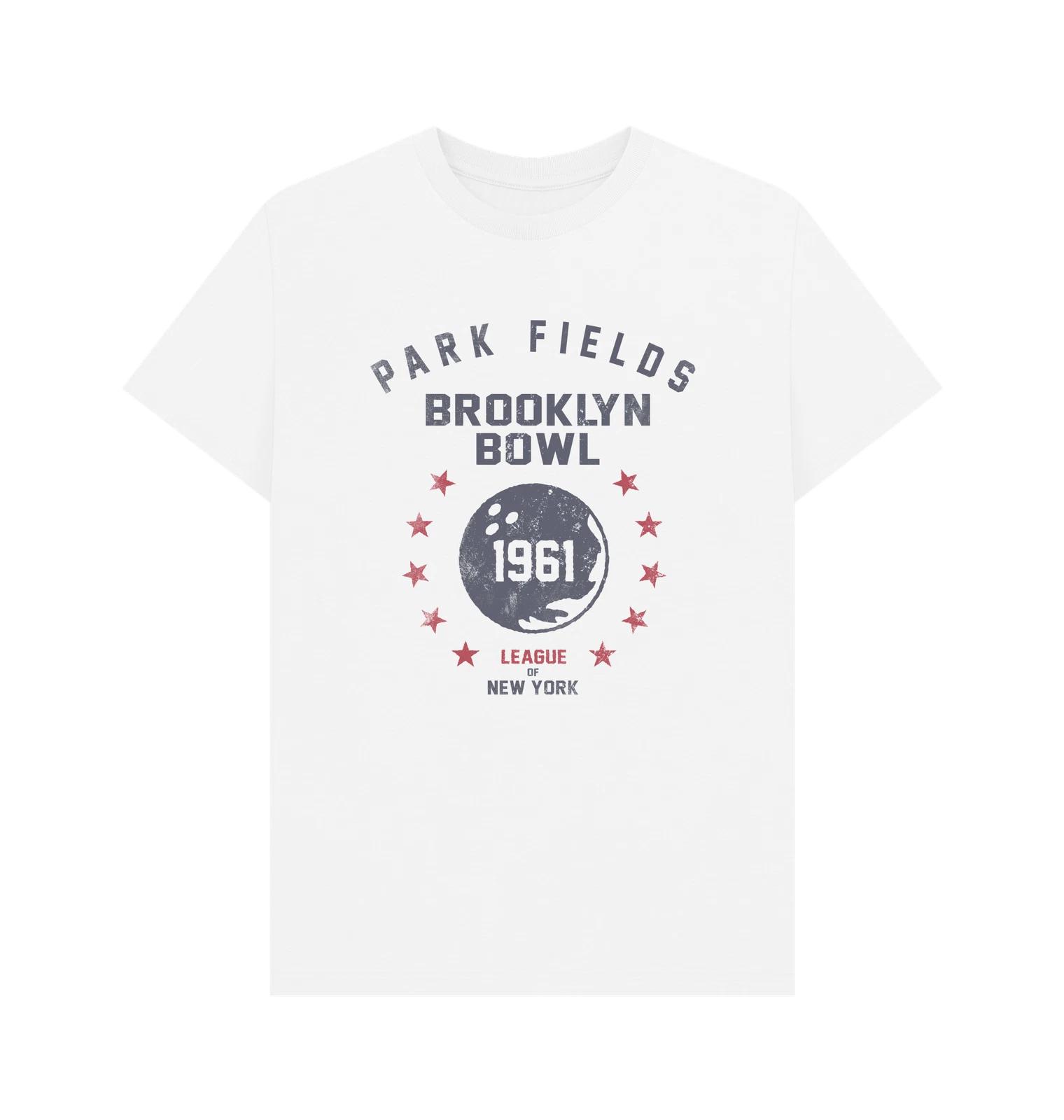 PREMIUM OFFICIAL Park Fields Park Fields Brooklyn Bowling White T-Shirt L